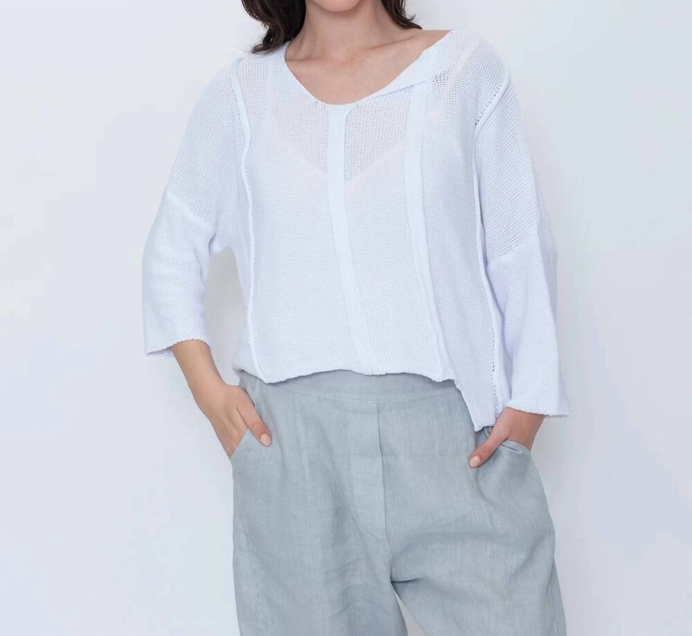 NEW BLUEBERRY adrift sweater in white